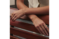 Melodic Poet - Bracelets with stone - Silver / 14kt GP - Zirconia - 18,5cm